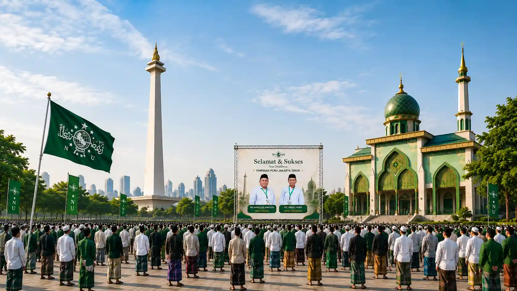 Kebersamaan pengurus dan warga PWNU Pengurus Wilayah Provinsi Kepulauan Bangka Belitung